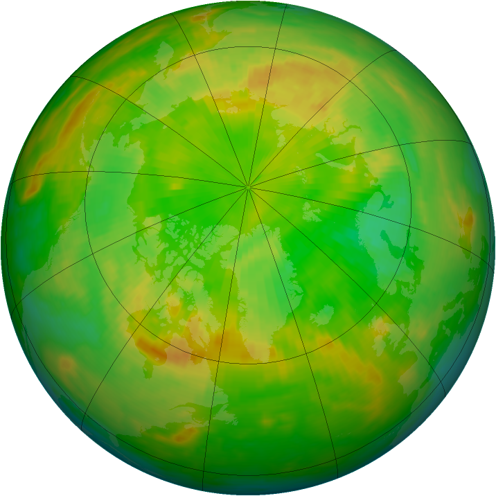Arctic ozone map for 02 June 1992